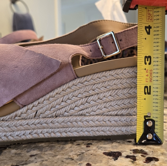 UGG Camilla Pink Dawn 8.5 B (M) Espadrille Suede Platform Wedge Sandal - Picture 5 of 12